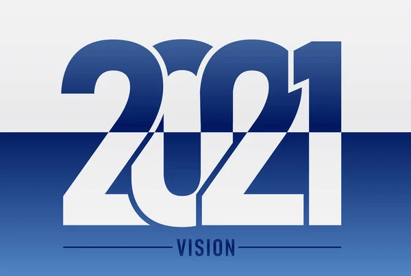 2021 비전로고 — 스톡 벡터