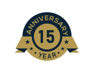 Altıncı yıl dönümü rozeti, afiş resmi, yıl dönümü logosu beyaz arka planda altın izole