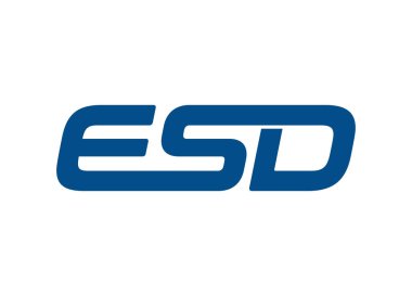 ESD harf logo tasarım vektörü