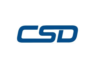 CSD harf logo tasarım vektörü