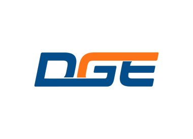DGE harf logo tasarım vektörü