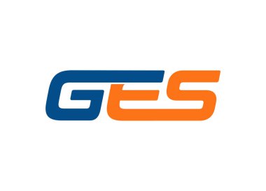 GES letter logo design vector clipart