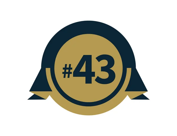 Number Badge Design — Stock Vector