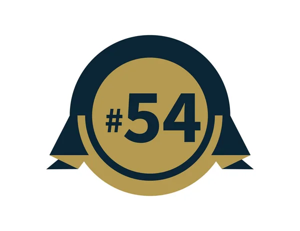 54号或54号徽章设计 — 图库矢量图片