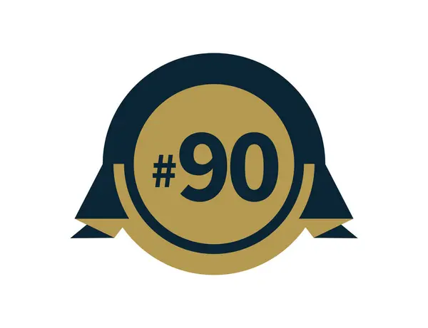 Number Badge Design — Stock Vector