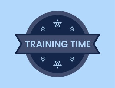 Eğitim Zamanı Rozet vektör çizimi, Eğitim Zamanı Damgası