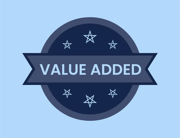 Vektorová Ilustrace Přidanou Hodnotou Razítko Přidanou Hodnotou — Stockový vektor