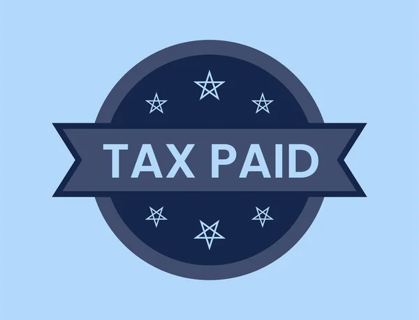 Tax Paid Badge Vector Illustratie Tax Paid Stamp — Stockvector