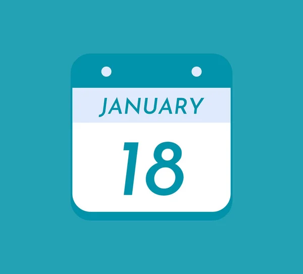 Enero Calendario Solo Día Enero — Archivo Imágenes Vectoriales