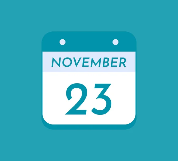 Νοεμβρίου Ημερολόγιο Μιας Ημέρας Νοεμβρίου — Διανυσματικό Αρχείο