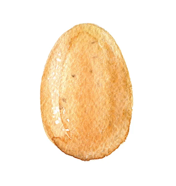 Яйце Ізольоване Білому Тлі Акварельна Ілюстрація — стокове фото