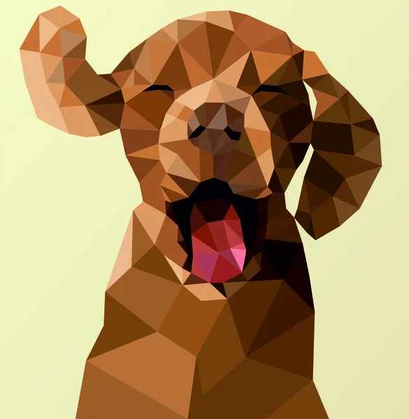 幾何学模様のラブラドール子犬のベクトル — ストックベクタ