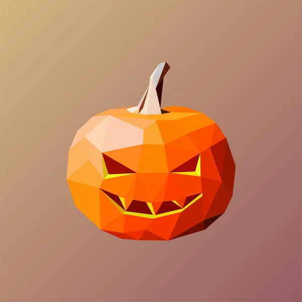 Calabaza Geométrica Para Fiesta Halloween — Vector de stock