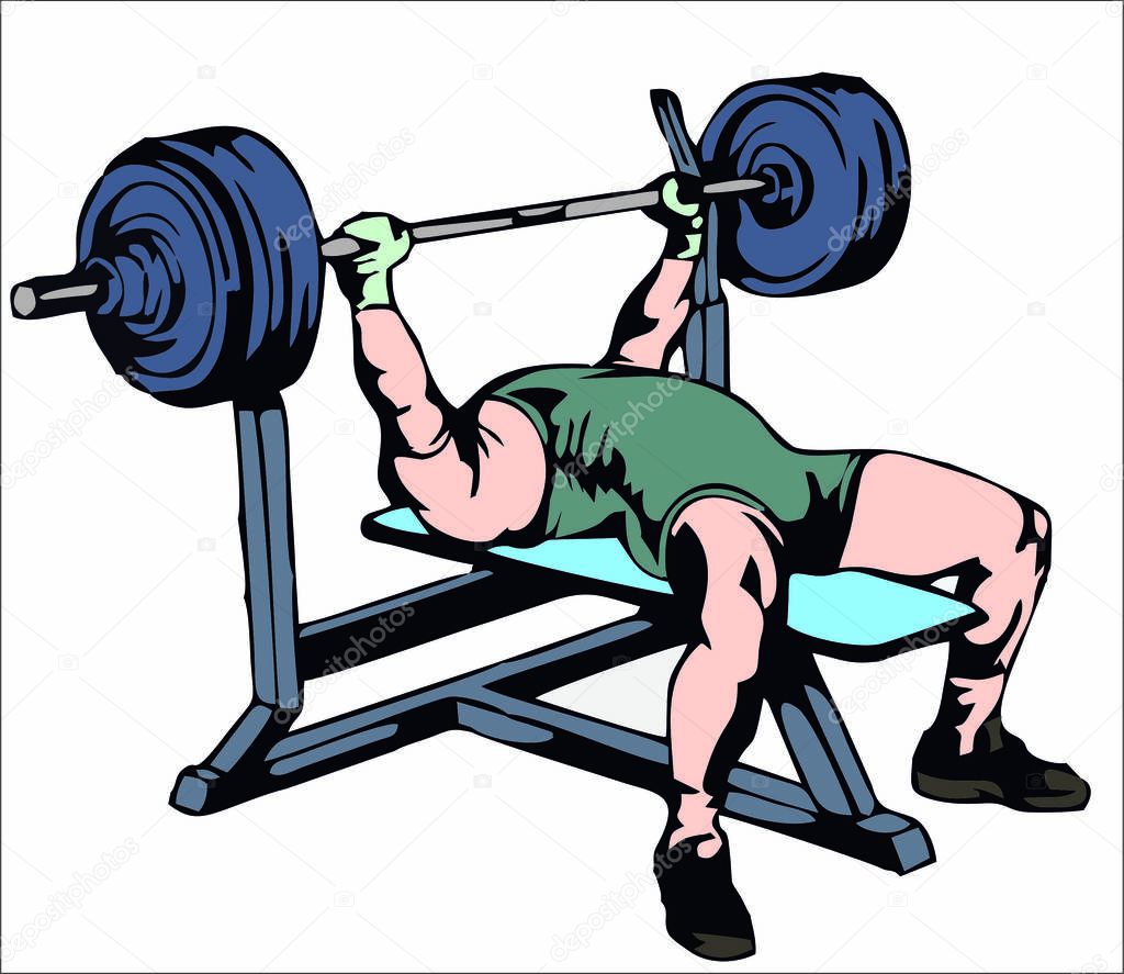 Sports guy with a barbell