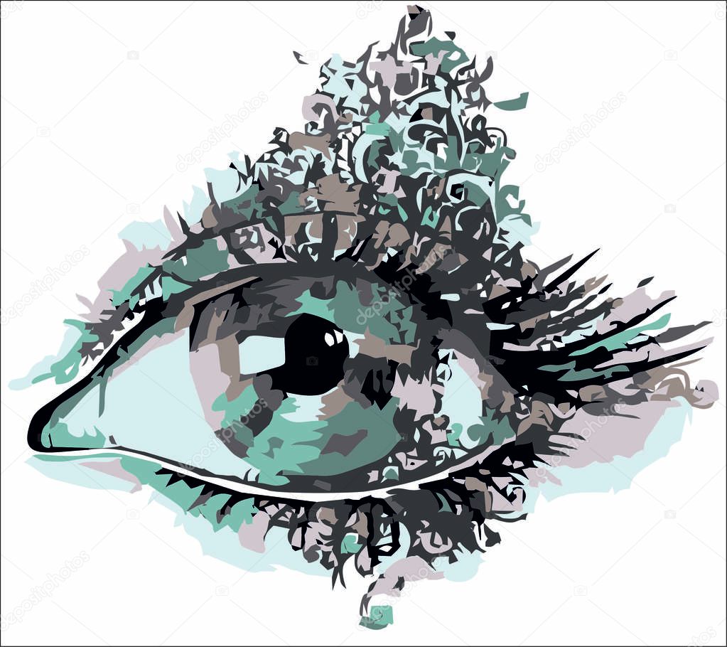 Monochrome beautiful female eye