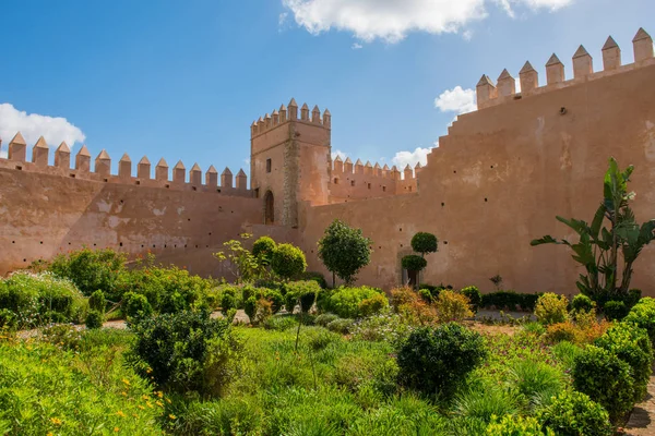 Andalusische Gärten in Udayas Kasbah Rabat Marokko Nordafrika — Stockfoto