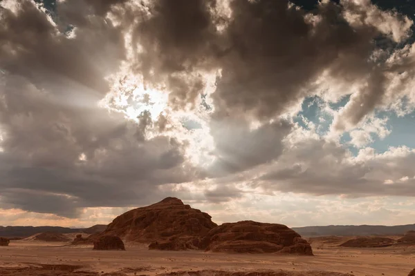 Αμμώδης έρημος στην Αίγυπτο το ηλιοβασίλεμα — Φωτογραφία Αρχείου
