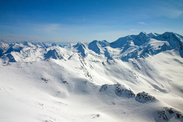 Neve Inverno Cobriu Picos Montanha Alpes Austríacos Ótimo Lugar Para — Fotografia de Stock