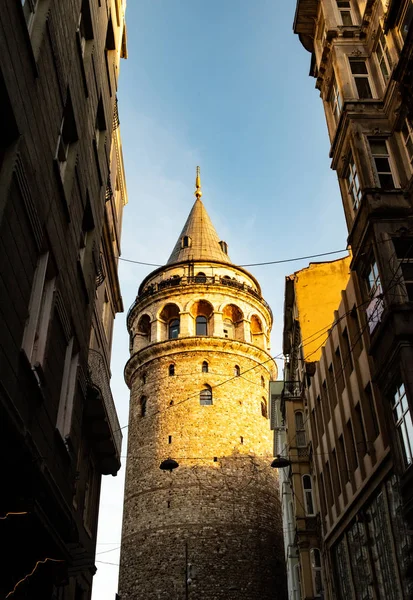 Galata Tower Street Old Town Istanbul Turkey — Stock Photo, Image