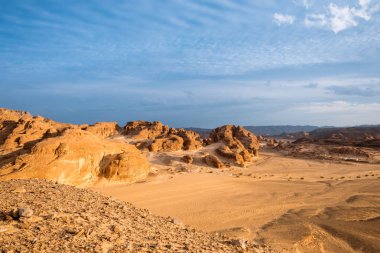 Çöl manzarası küresel ısınma kavramı