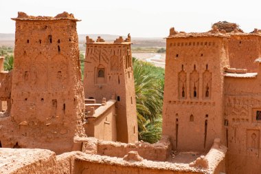 Kasbah AIT Ben Haddou Fas Ouarzazate yakınındaki. UNESCO Dünya Miras Listesi