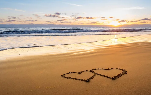 Día de San Valentín en la playa — Foto de Stock