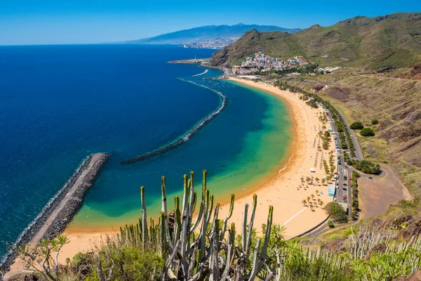 Vue imprenable sur la plage las Teresitas Tenerife — Photo