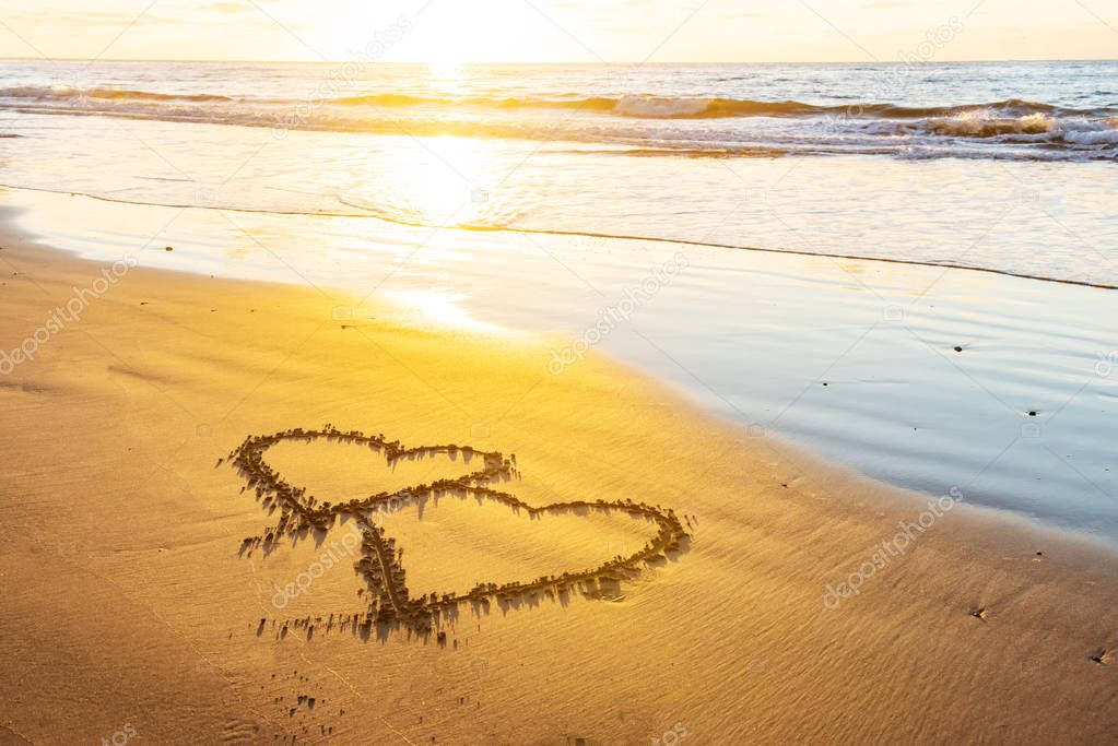 valentines day on beach