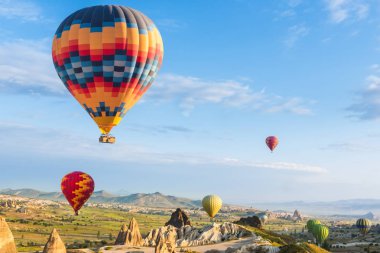 hava balonu üzerinde haşhaş alan Kapadokya, Türkiye