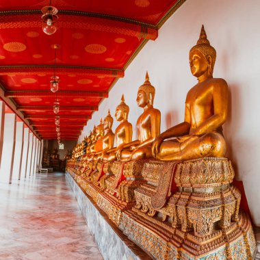 Buda altın heykel. Wat Pho, Bangkok