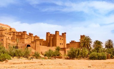 Kasbah AIT Ben Haddou Fas Ouarzazate yakınındaki. UNESCO Dünya Miras Listesi