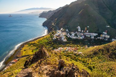 Tenerife Kanarya Adaları güzel görünümü ıgueste de San Andres küçük köy