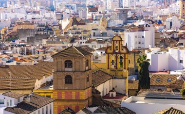 güzel yaz gününde Malaga mimarisi, Ispanya