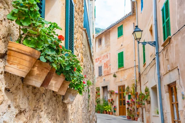 Valldemossa oud mediterraan dorp, oriëntatiepunt van Mallorca, Spanje — Stockfoto