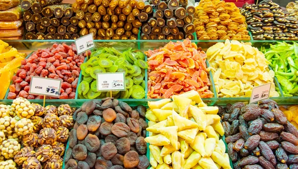 터키 기쁨 과자, 과일, 견과류 — 스톡 사진