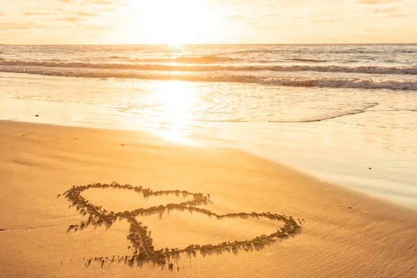 Valentinstag am Strand — Stockfoto