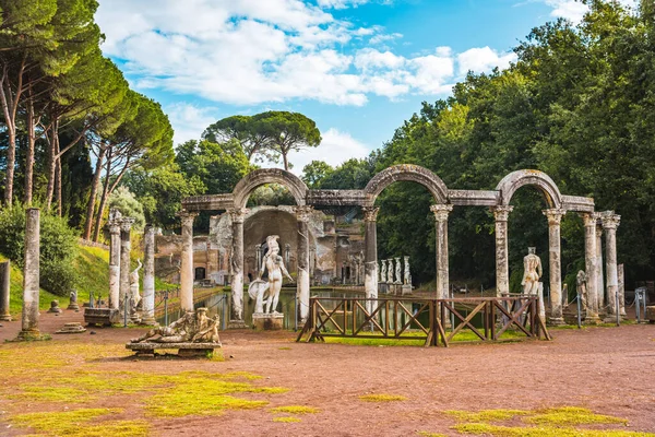 Villa Adriana Roma arkeoloji kompleksi Tivoli, İtalya — Stok fotoğraf