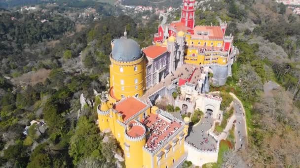 Palácio da Pena Castelo Romantista em Sintra Lisboa Portugal — Vídeo de Stock