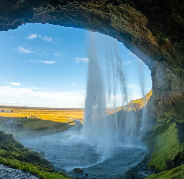 Seljalandfoss καταρράκτη, Ισλανδία — Φωτογραφία Αρχείου