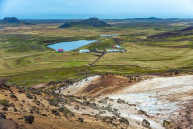 Seltun jeotermal alanı Reykjanes yarımadası, İzlanda