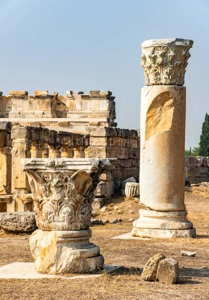 Hierapolis antica città rovina Pamukkale Turchia. Patrimonio mondiale dell'UNESCO — Foto Stock