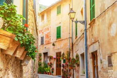Valldemossa old mediterranean village, landmark of Majorca, Spain clipart