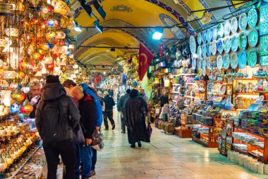 Grand Bazaar doğu pazarıdır. İstanbul, Türkiye