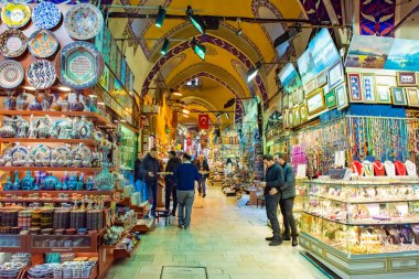 Grand Bazaar doğu pazarıdır. İstanbul, Türkiye