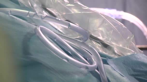 Hastanın Diz Kapağının Üzerinde Cerrahi — Stok video