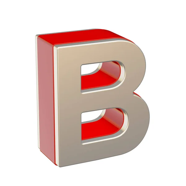 Alfabeto Letra Com Vidro Vermelho Escudo Metálico Isolado Sobre Fundo — Fotografia de Stock