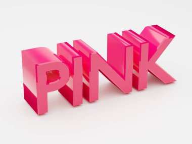 Pembe parlak metin kelime