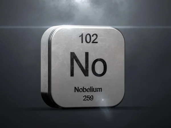 노벨륨 주기율표에서 102 요소입니다 아이콘 렌더링 플레어 — 스톡 사진