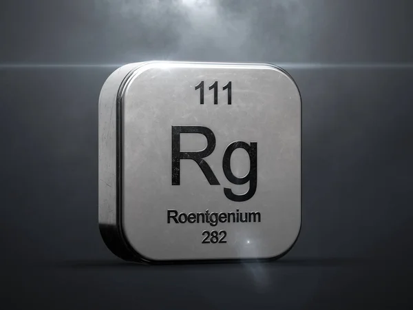 Röntgenium Elem 111 Periódusos Rendszer Fémes Futurisztikus Ikon Teszi Szép — Stock Fotó