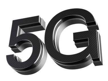 5g kablosuz hücresel şebeke hız metalik modern sembolü